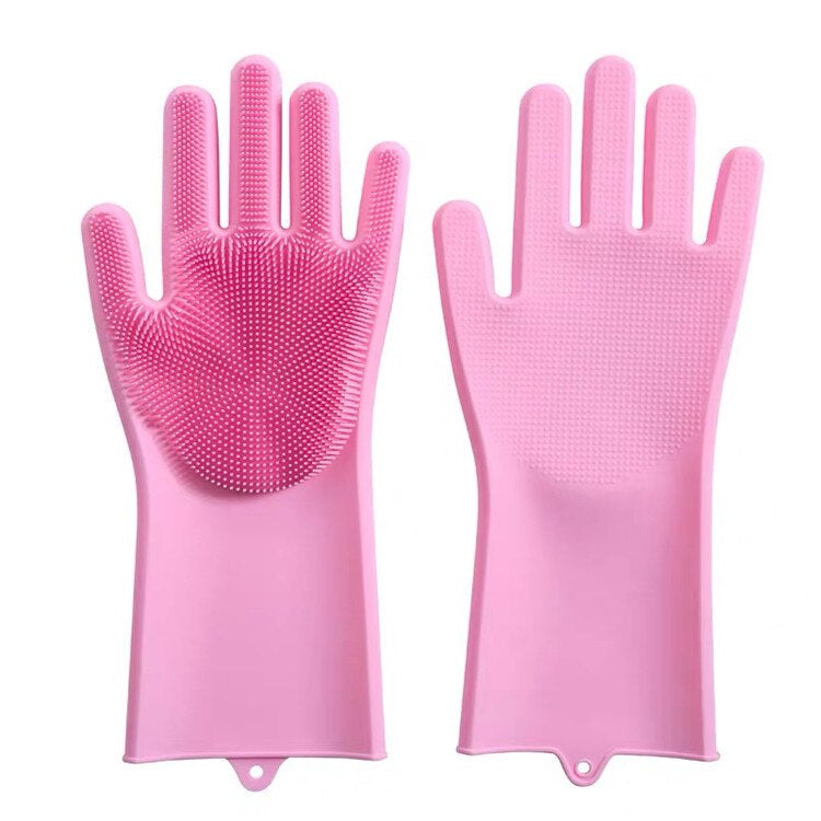 Soft & Gentle Silicone Gloves with Scrubber – Perfect for Sensitive Skin, Effortless Cleaning & Long-Lasting Durability!"