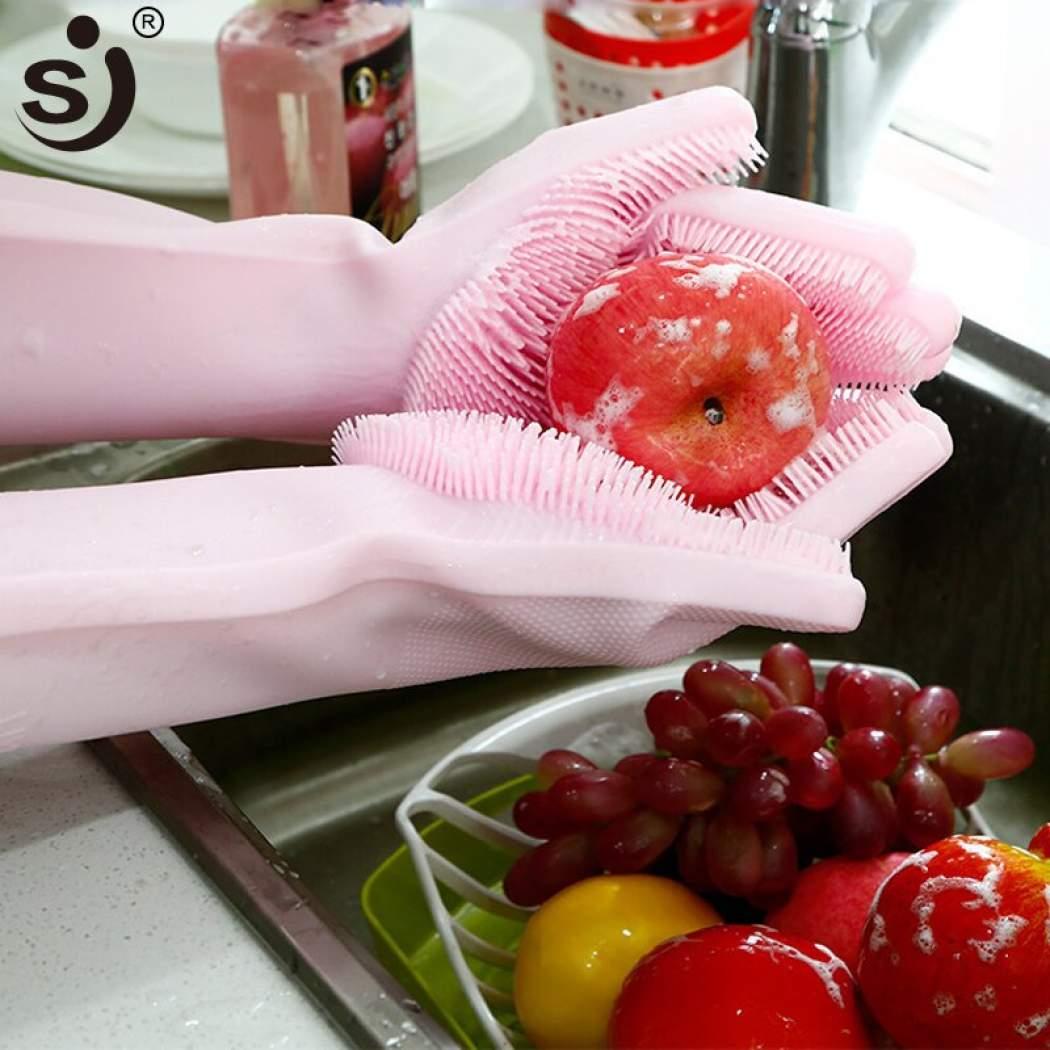 Soft & Gentle Silicone Gloves with Scrubber – Perfect for Sensitive Skin, Effortless Cleaning & Long-Lasting Durability!"