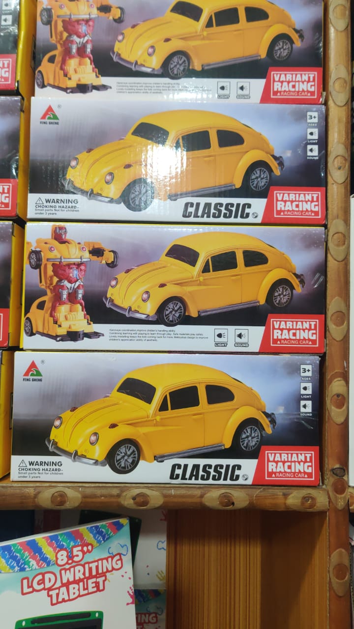 "Transforming Yellow Beetle Car Robot Toy - 2-in-1 Fun for Kid"