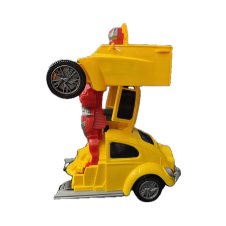 "Transforming Yellow Beetle Car Robot Toy - 2-in-1 Fun for Kid"